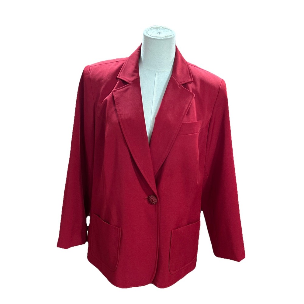 Harve Benard Benard Holtzman Blazer Womens Red 14W Suit Jacket